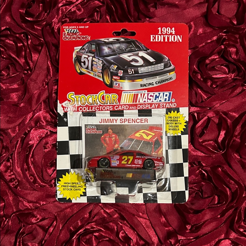 NASCAR Stock Car with Collector's Card - Jimmy Spencer 1994